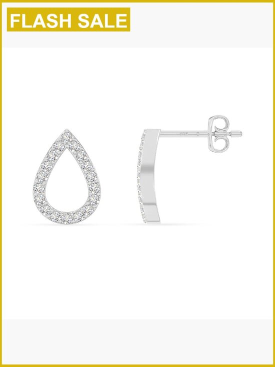 Sapphire Girls Teardrop Blue Sapphire Stud Earrings 925 Silver Birthstone Jewelry Gift